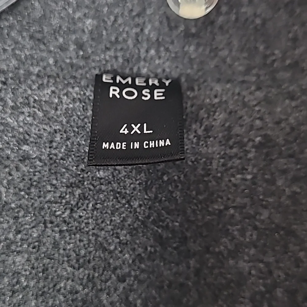 Emery🌹Rose Gray Full Zip-up Jacket 4XL - Picture 3 of 10